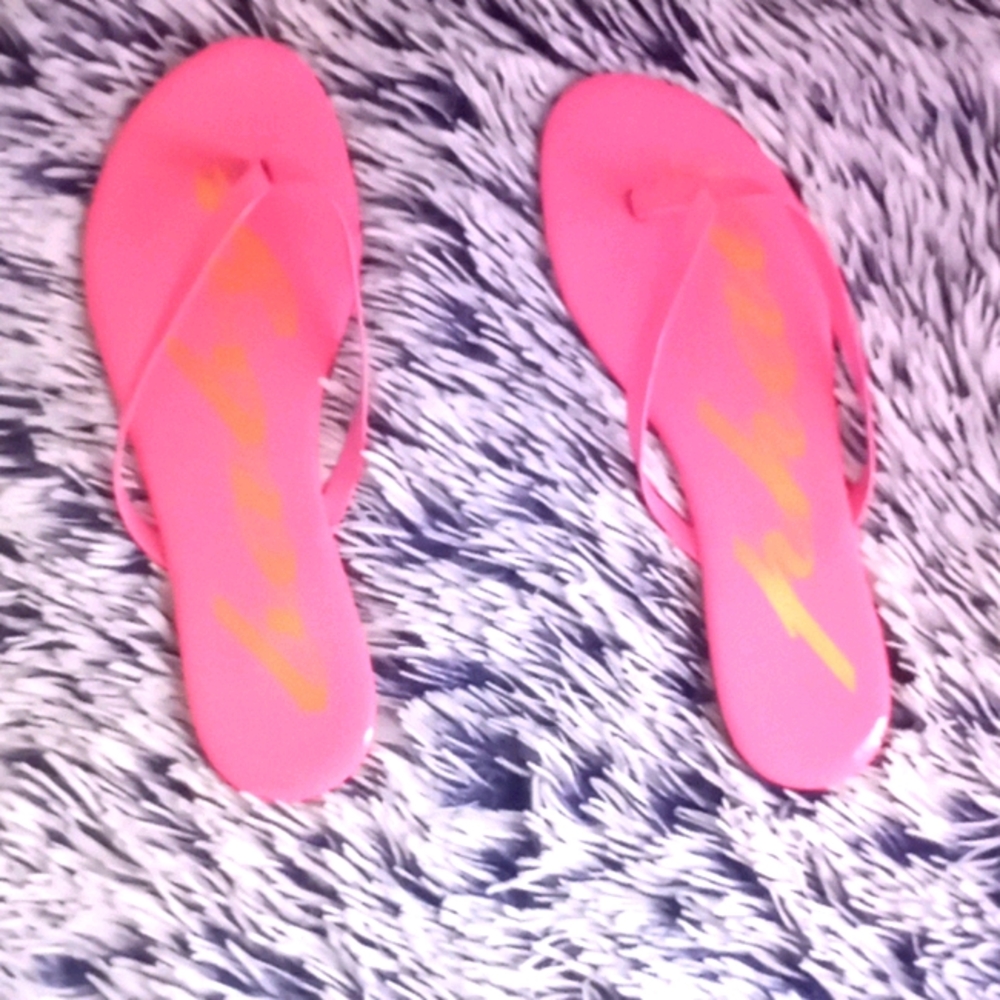 Pink flip flops